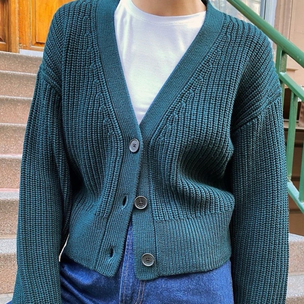 Babaton Green Cardigan Sweater